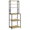 Kuchynský regál KKS024B88 60x40x167 cm – Dub artisan / čierna Kuchynský regál KKS024B88 60x40x167 cm – Dub artisan / čierna