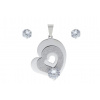 Doria Set šperkov z ocele strieborný SRDIEČKO K018 Doria Set šperkov z ocele strieborný SRDIEČKO K018