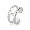 B-TOP Nerezový prsteň v tvare písmena H B-TOP Nerezový prsteň v tvare písmena H