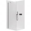 CERANO - Sprchová zástena Walk-in Onyx YL/P - 8 mm - čierna matná, mliečne sklo - 90x200 cm CERANO - Sprchová zástena Walk-in Onyx YL/P - 8 mm - čierna matná, mliečne sklo - 90x200 cm