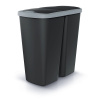 Odpadkový kôš COMPACTA Q DUO - objem: 45 l, farba: čierna so svetlo šedým vekom Odpadkový kôš COMPACTA Q DUO - objem: 45 l, farba: čierna so svetlo šedým vekom