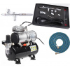 Airbrush set: Kompresor AS-186 a pištoľ BD-183K 0,3+0,5+0,8mm + hadica (Airbrush BD-183K s tromi ihlami a tryskami + Kompresor AS-186 + Hadica 1,8 m) Airbrush set: Kompresor AS-186 a pištoľ BD-183K 0,3+0,5+0,8mm + hadica (Airbrush BD-183K s tromi ihlami a tryskami + Kompresor AS-186 + Hadica 1,8 m)