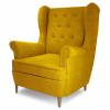 EL Čalúnené kreslo Aros - žltá EL Čalúnené kreslo Aros - žltá