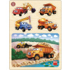 DINO Drevená vkladačka + puzzle: Nákladné autá Tatra DINO Drevená vkladačka + puzzle: Nákladné autá Tatra