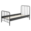 Sivá kovová detská posteľ 90x200 cm BRONXX – Vipack Sivá kovová detská posteľ 90x200 cm BRONXX – Vipack