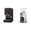 Gaggia New Classic E24, black + Eureka Atom 60, chrome Gaggia New Classic E24, black + Eureka Atom 60, chrome
