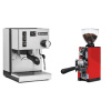 Rancilio Silvia E + Eureka Mignon Libra 65 All Purpose, CR ferrari red Rancilio Silvia E + Eureka Mignon Libra 65 All Purpose, CR ferrari red