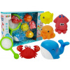 Lean Toys Kúpeľový set Vodné zvieratká so sieťkou – delfín, krab a ďalšie Material: Guma Lean Toys Kúpeľový set Vodné zvieratká so sieťkou – delfín, krab a ďalšie Material: Guma