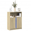 zahrada-XL Komoda s LED dub sonoma 77x34x100 cm kompozitné drevo 852147 zahrada-XL Komoda s LED dub sonoma 77x34x100 cm kompozitné drevo 852147