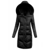 Factory Dámska zimná bunda čierna s kožušinou – elegantná dlhá, teplá – veľkosť M,XL Farba: Čierna, Veľkosť: M Factory Dámska zimná bunda čierna s kožušinou – elegantná dlhá, teplá – veľkosť M,XL Farba: Čierna, Veľkosť: M