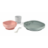 Jedálenská súprava Beaba Silicone meal set zo silikónu 4 dielna ružovo-béžovo-šedá pre bábätká BE913507 Jedálenská súprava Beaba Silicone meal set zo silikónu 4 dielna ružovo-béžovo-šedá pre bábätká BE913507