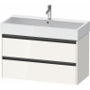 DURAVIT Ketho 2 závesná skrinka pod umývadlo, 2 zásuvky, 984 x 460 x 549 mm, biela vysoký lesk, K25278022220000 DURAVIT Ketho 2 závesná skrinka pod umývadlo, 2 zásuvky, 984 x 460 x 549 mm, biela vysoký lesk, K25278022220000