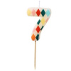 PartyDeco Narodeninová sviečka Cirkus číslo 7, 5,5 cm PartyDeco Narodeninová sviečka Cirkus číslo 7, 5,5 cm