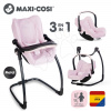 Jedálenská stolička s hojdačkou a autosedačkou Highchair Pink Maxi Cosi&Quinny Smoby trojkombinácia s bezpečnostným pásom pre 42 cm bábiku Jedálenská stolička s hojdačkou a autosedačkou Highchair Pink Maxi Cosi&Quinny Smoby trojkombinácia s bezpečnostným pásom pre 42 cm bábiku