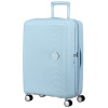 American Tourister SOUNDBOX Spinner67 EXP Pastel Blue 71,5 L petrolejová American Tourister SOUNDBOX Spinner67 EXP Pastel Blue 71,5 L petrolejová