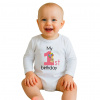 Detské body s potlačou New Baby My first birthday pink Ružová 80 (9-12m) Detské body s potlačou New Baby My first birthday pink Ružová 80 (9-12m)