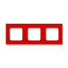 ABB, s.r.o. Levit - 3901H-A05030 65 - Rámček trojnásobný - červená/dymová čierna ABB, s.r.o. Levit - 3901H-A05030 65 - Rámček trojnásobný - červená/dymová čierna