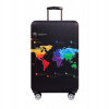 Obal na kufor s motívom farebnej mapy sveta, ochranné puzdro, veľkosť M Obal na kufor s motívom farebnej mapy sveta, ochranné puzdro, veľkosť M