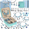 Súprava na výrobu šperkov DK s modrými korálikmi a šperkovnicou Súprava na výrobu šperkov DK s modrými korálikmi a šperkovnicou