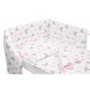 Baby Nellys 3- dielná sada mantinel s obliečkami 135x100 Motyliki - ružová Baby Nellys 3- dielná sada mantinel s obliečkami 135x100 Motyliki - ružová