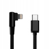 Gembird CC-USB2-CMLML-0.2M USB-C M / Lightning M, datový / nabíjací, opletený, pravouhlý, 0,2m Gembird CC-USB2-CMLML-0.2M USB-C M / Lightning M, datový / nabíjací, opletený, pravouhlý, 0,2m