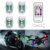 4ks LED Stroboskopické svetlo 8 farieb univerzálne motocykel, bicykel, dron 4ks LED Stroboskopické svetlo 8 farieb univerzálne motocykel, bicykel, dron