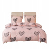 Posteľná Bielizeň Dvojlôžková RUŽOVÁ SRDCE súprava posteľnej bielizne 140x200 + 2 obliečky na vankúše 70x80 Posteľná Bielizeň Dvojlôžková RUŽOVÁ SRDCE súprava posteľnej bielizne 140x200 + 2 obliečky na vankúše 70x80