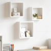zahrada-XL Nástenné police v tvare kocky 3 ks, biele, MDF 323949 zahrada-XL Nástenné police v tvare kocky 3 ks, biele, MDF 323949