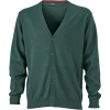 DAIBER JN 661 / Pánsky kardigán s výstrihom do V - forest green XXL DAIBER JN 661 / Pánsky kardigán s výstrihom do V - forest green XXL