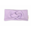 Baby Nellys Hand Made Dvojvrstvová rebrovaná čelenka lila Baby Nellys Hand Made Dvojvrstvová rebrovaná čelenka lila
