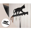 Nástenný vešiak s motívom mačky (Čierny kov) Nástenný vešiak s motívom mačky (Čierny kov)