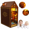 MINIATÚRNY DOMČEK BOOK NOOK DIY LED KREATÍVNA SADA 3D PRE DETI HNEDÝ MINIATÚRNY DOMČEK BOOK NOOK DIY LED KREATÍVNA SADA 3D PRE DETI HNEDÝ