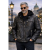 Max Original Leather Pánska kožená bunda JACK hood black (4XL 62-64) - Čierna - 4XL Max Original Leather Pánska kožená bunda JACK hood black (4XL 62-64) - Čierna - 4XL