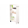 Kuchynský regál Kesper biely MDF 3-poschodový 15x79x50 cm s kolieskami Kuchynský regál Kesper biely MDF 3-poschodový 15x79x50 cm s kolieskami