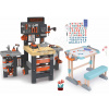 Set pracovný stôl trojkrídlový a drevená lavica Black&Decker Mega Center Smoby na písanie a kreslenie Set pracovný stôl trojkrídlový a drevená lavica Black&Decker Mega Center Smoby na písanie a kreslenie