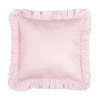 Cotton & Sweets Simply Glamour vankúš s volánikmi zo saténovej bavlny s výplňou - ružová Cotton & Sweets Simply Glamour vankúš s volánikmi zo saténovej bavlny s výplňou - ružová