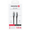 SWISSTEN DATOVÝ KABEL TEXTILE II USB-C / USB-C 1,5 M ČERNÝ SWISSTEN DATOVÝ KABEL TEXTILE II USB-C / USB-C 1,5 M ČERNÝ