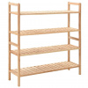 zahrada-XL Regál na topánky z masívneho orechového dreva 69x26x81 cm 247103 zahrada-XL Regál na topánky z masívneho orechového dreva 69x26x81 cm 247103