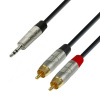 Adam Hall Cables K4 YWCC 0600 - Audiokabel REAN 3,5 mm Klinke stereo auf 2 x Cin Adam Hall Cables K4 YWCC 0600 - Audiokabel REAN 3,5 mm Klinke stereo auf 2 x Cin