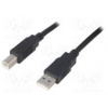 Kabel USB 2.0 USB A vidlice, USB B vidlice 3m černá Žíla CCA Kabel USB 2.0 USB A vidlice, USB B vidlice 3m černá Žíla CCA