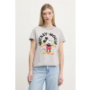 Bavlnené tričko Desigual MICKEY MOUSE 25SWTKAI sivá S Bavlnené tričko Desigual MICKEY MOUSE 25SWTKAI sivá S