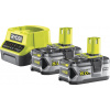 RYOBI Sada dvoch 18V 5Ah lítium-iónových akumulátorov ONE+ + nabíjačka RYOBI RYOBI Sada dvoch 18V 5Ah lítium-iónových akumulátorov ONE+ + nabíjačka RYOBI