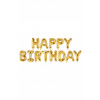 PartyDeco Fóliový balón Happy Birthday nápis zlatý 340x35cm PartyDeco Fóliový balón Happy Birthday nápis zlatý 340x35cm