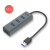 i-tec USB HUB METAL/ 4 porty/ USB 3.0/ pasivní/ kovový/ šedý U3HUBMETAL403