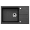 Alveus MERYLL 130 kuchynský granitový drez so sifónom 78x48 - G-91 Black, spodná montáž 1117050ST Alveus MERYLL 130 kuchynský granitový drez so sifónom 78x48 - G-91 Black, spodná montáž 1117050ST