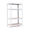 Policový regál Trestles RH 1200x900x450, nosnosť 1400 kg, 4 police Farba: biela, Typ police: drevená MDF 5,4 mm Policový regál Trestles RH 1200x900x450, nosnosť 1400 kg, 4 police Farba: biela, Typ police: drevená MDF 5,4 mm