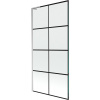 Mexen Next L, 1-krídlová vaňová zástena 90 x 150 cm, 6mm číre sklo-čierny vzor, chrómový profil, 895-090-000-03-77-01 Mexen Next L, 1-krídlová vaňová zástena 90 x 150 cm, 6mm číre sklo-čierny vzor, chrómový profil, 895-090-000-03-77-01