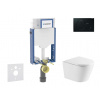 Geberit Kombifix Set predstenovej inštalácie, klozetu Nefia a dosky softclose, tlačidlo Sigma01, čierna SANI15CA5150 Geberit Kombifix Set predstenovej inštalácie, klozetu Nefia a dosky softclose, tlačidlo Sigma01, čierna SANI15CA5150