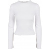 Urban Classics Dámske tričko Ladies Rib Turtelneck Longsleeve Farba: White, Veľkosť: 5XL