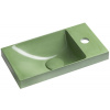 AGOS betónové umývadlo 40x22cm, ľavé/pravé, zelená ¨pololesk AGOS betónové umývadlo 40x22cm, ľavé/pravé, zelená ¨pololesk